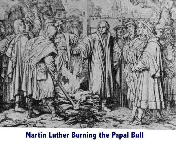 Luther brûle la bulle papale